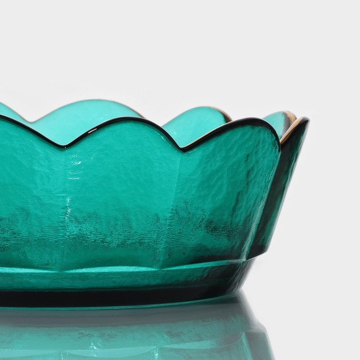 Салатник стеклянный фигурный &laquo;Цветочный&raquo;, 900 мл, 19,5&times;6,5 см