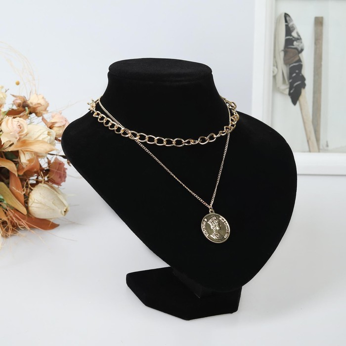 Бюст для украшений, 13×17×15,5 см, h=15,5 см, цвет чёрный Бюст для украшений, 13×17×15,5 см, h=15,5 см, цвет чёрный