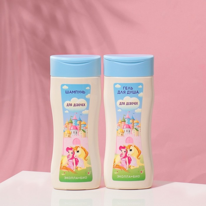 Подарочный набор "Для девочек": шампунь, 200 мл + гель для душа, 200 мл