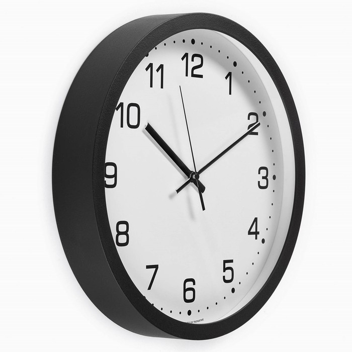 Часы настенные, серия: Классика, плавный ход, d-30.5 см, черные