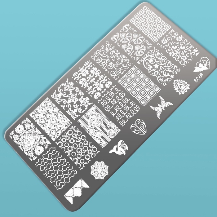 Диск для стемпинга металлический &laquo;Мягкое кружево&raquo;, 12 &times; 6 см