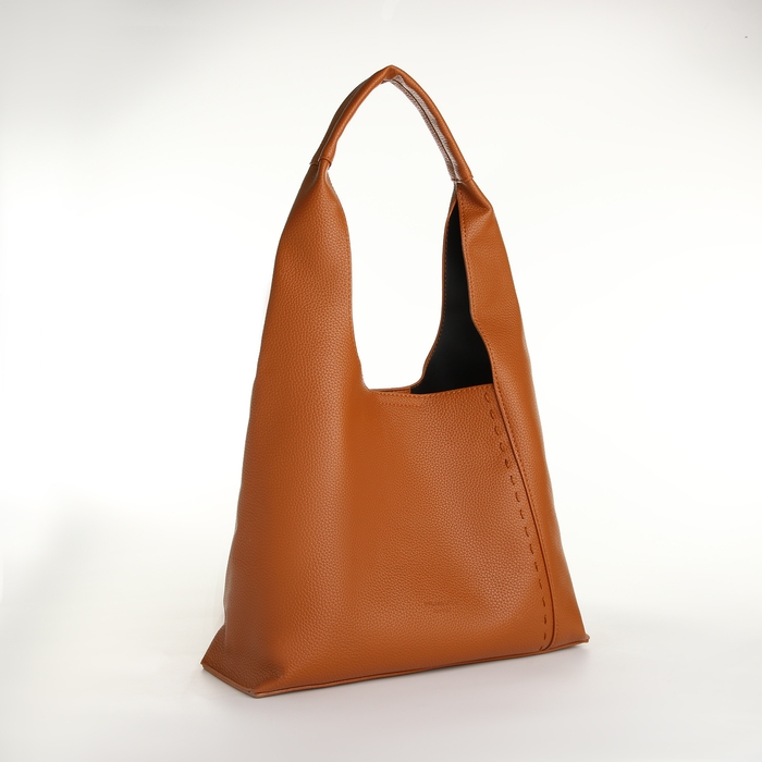 Сумка женская мешок 2 в 1, на кнопке, косметичка, цвет рыжий Сумка женская мешок 2 в 1, на кнопке, косметичка, цвет рыжий