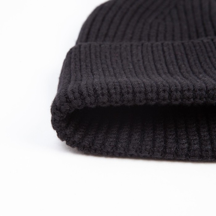 Шапка женская MINAKU с отворотом, размер 54-56, цвет черный Шапка женская MINAKU с отворотом, размер 54-56, цвет черный