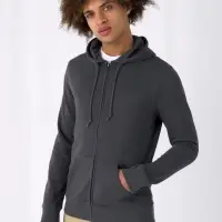 Толстовка на молнии с капюшоном унисекс BNC Inspire (Organic), белая, размер XXL