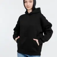 Худи оверсайз унисекс Go Easy, черное, размер L