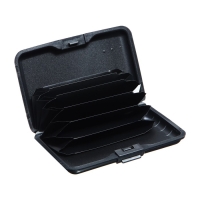 Визитница пластиковая, металлическая, с отделениями внутри, синяя Визитница пластиковая, металлическая, с отделениями внутри, синяя