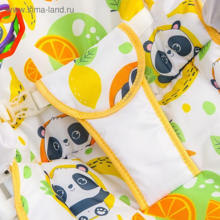 Шезлонг - качалка для новорождённых &laquo;Панда&raquo;, игровая дуга, игрушки МИКС