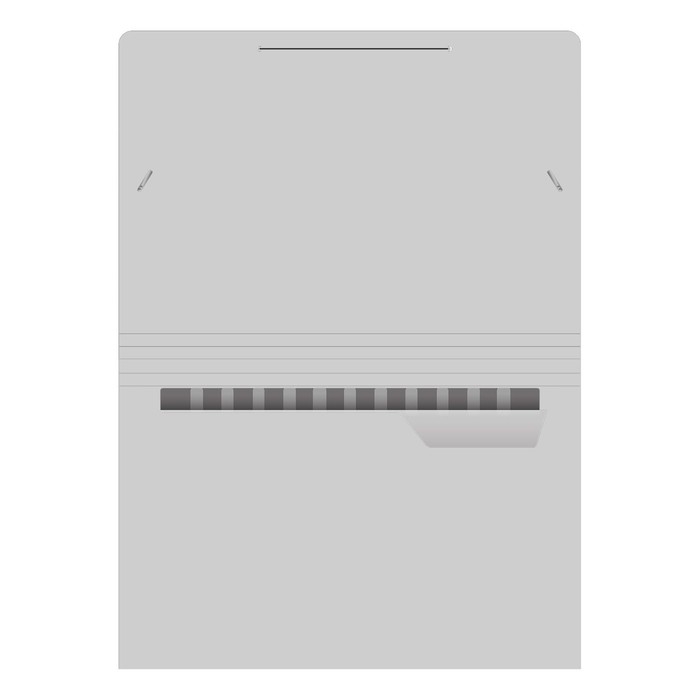 Папка-картотека А4, Calligrata TOP DeLuxe, 12 отделений, 700 мкм, на кнопке, белая с цветными разделителями