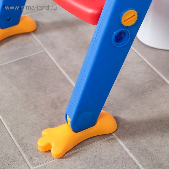 Детское сиденье на унитаз со ступенькой &laquo;Помощник малыша&raquo;, с ручками, цветное