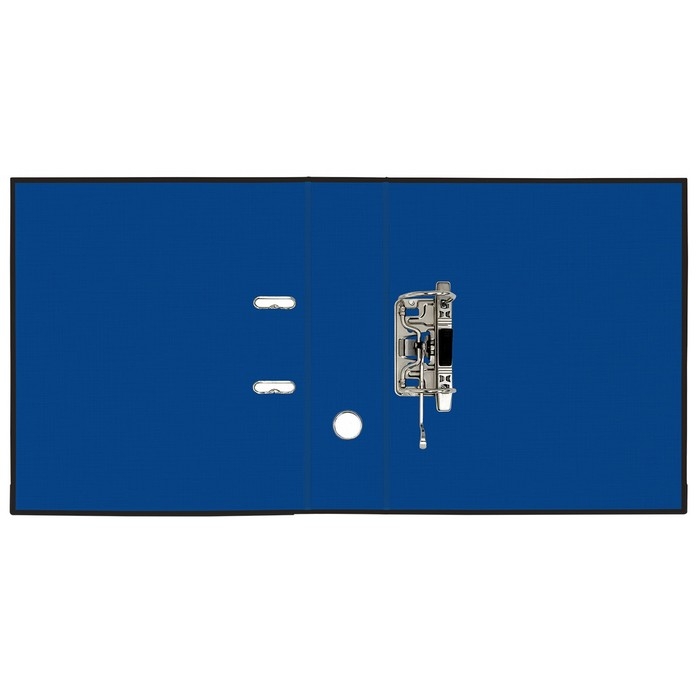 Пaпкa-регистратор А4 75мм PVC Lamark 2-ух стор. черный/синий, кант., карман, собр.