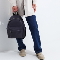 Рюкзак на молнии, &laquo;Медведково&raquo;, наружный карман, цвет фиолетовый