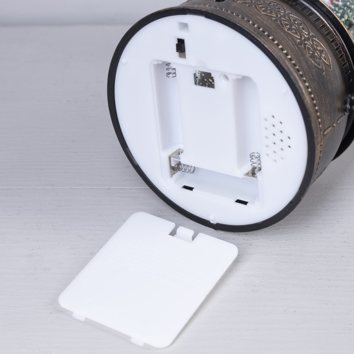 Светодиодная фигура &laquo;Фонарь с Дедом Морозом&raquo; 15 &times; 30 &times; 12.5 см, пластик, батарейки ААх3 (не в комплекте), USB, свечение тёплое белое