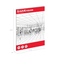 Бумага для черчения А3, 20 листов, блок 200 г/м², ErichKrause, без рамки, в папке Бумага для черчения А3, 20 листов, блок 200 г/м², ErichKrause, без рамки, в папке