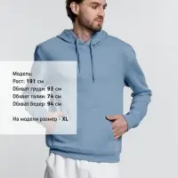 Худи унисекс Phoenix, голубое, размер L