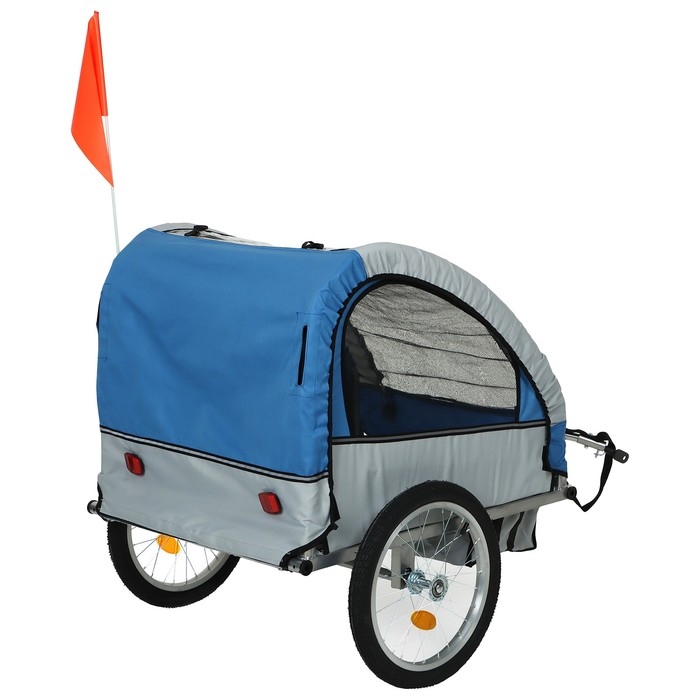 Велоприцеп, цвет сине-серый Велоприцеп, цвет сине-серый