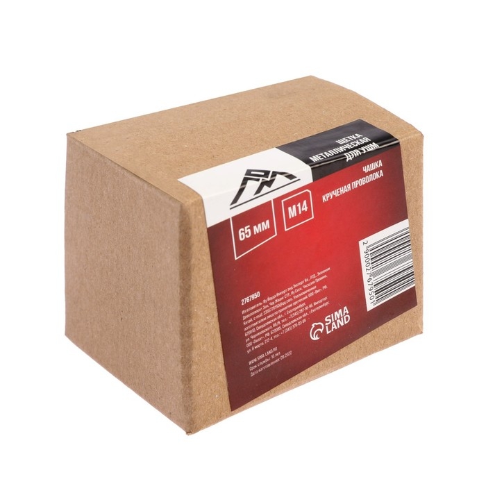 Щетка металлическая для УШМ ЛОМ, крученая проволока, Щетка металлическая для УШМ ЛОМ, крученая проволока, "чашка", М14, 65 мм