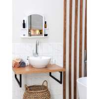 Шкафчик для ванной комнаты с зеркалом &laquo;Орион&raquo;, цвет снежно-белый