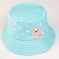 Панама детская для девочки «Зайка Лу», цвет голубой, р-р 54 Панама детская для девочки «Зайка Лу», цвет голубой, р-р 54