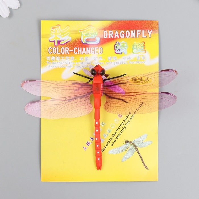 Магнит пластик Магнит пластик "Стрекоза Линдения" 9,5х13 см МИКС