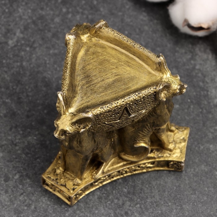 Подсвечник Подсвечник "Сфинксы" 10х10х9,5см, золото