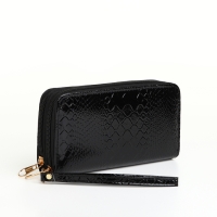 Кошелёк женский на молниях, цвет чёрный Кошелёк женский на молниях, цвет чёрный