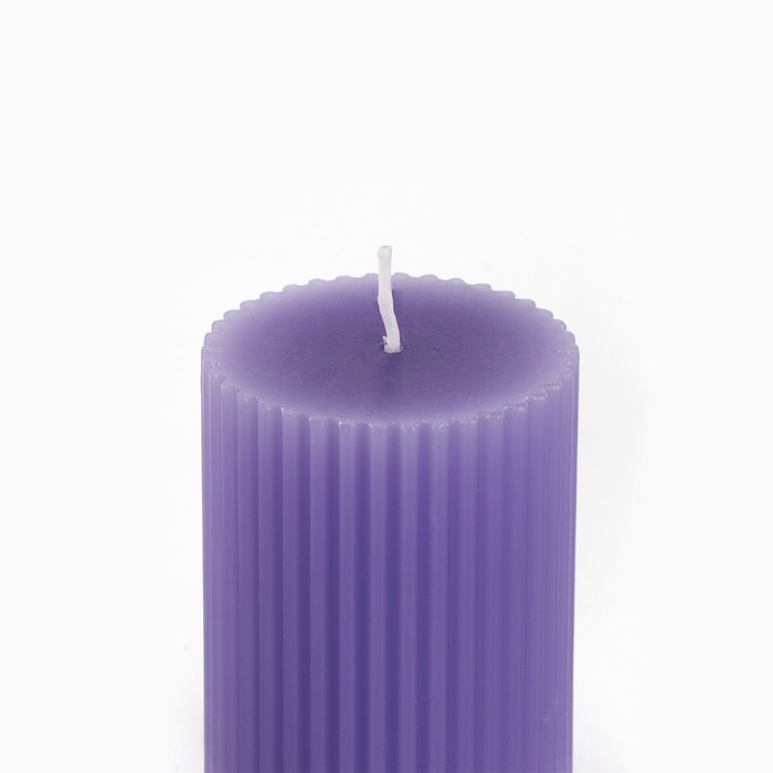 Свеча новогодняя столбик интерьерная &laquo;Новый год: Любви и нежности&raquo;, аромат белый хлопок, 7,5 х 5 см