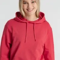 Толстовка с капюшоном унисекс Hoodie, красный меланж, размер M
