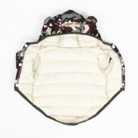 Куртка для собак "Боец" с капюшоном, размер L (ДС 35, ОГ 42 см), камуфляж