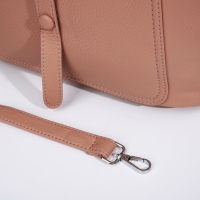 Сумка-тоут на молнии, 2 наружных кармана, цвет розовый