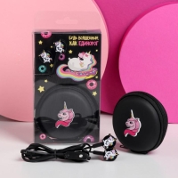 Подарочный набор: наушники вакуумные и кейс для наушников &laquo;Единорог&raquo;, модель VBT - 1,25