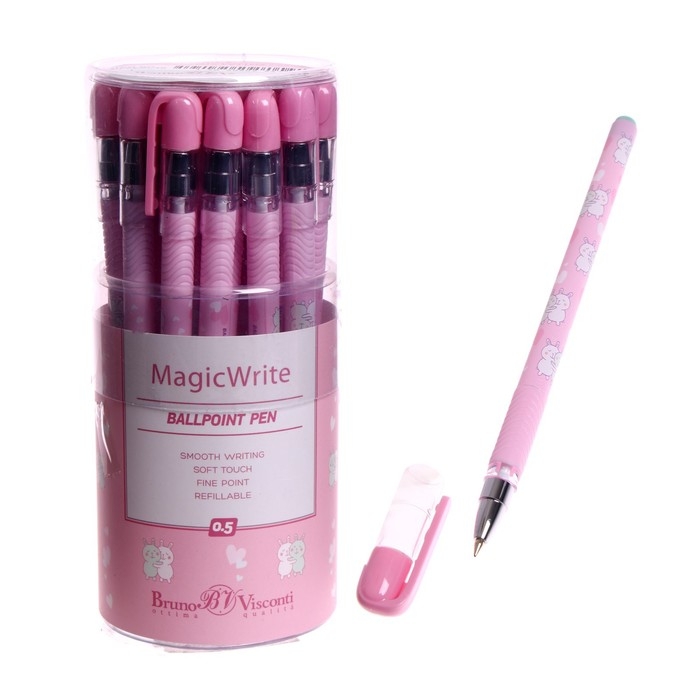 Ручка шариковая MagicWrite Ручка шариковая MagicWrite "Обнимашки.Зайчики", 0,5 мм, синие чернила