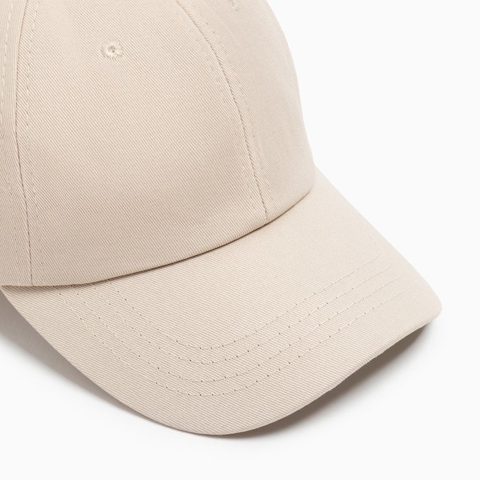 Кепка женская однотонная MINAKU цвет бежевый, р-р 58 Кепка женская однотонная MINAKU цвет бежевый, р-р 58