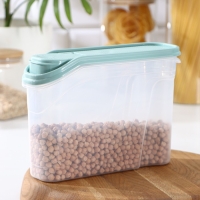 Ёмкость для сыпучих продуктов, 1,5 л, пластик, прозрачная, крышка МИКС Ёмкость для сыпучих продуктов, 1,5 л, пластик, прозрачная, крышка МИКС