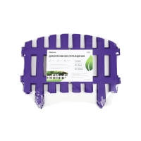 Ограждение декоративное, 35 &times; 210 см, 5 секций, пластик, сиреневое, RENESSANS, Greengo