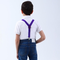 Подтяжки детские &laquo;Выбражулька&raquo;, ширина 2.5 см, бабочка, цвет фиолетовый