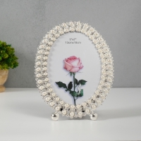 Фоторамка металл, стекло 12,5х17,5 см "Жемчужный овал" стразы 15,8х21,3 см Фоторамка металл, стекло 12,5х17,5 см "Жемчужный овал" стразы 15,8х21,3 см