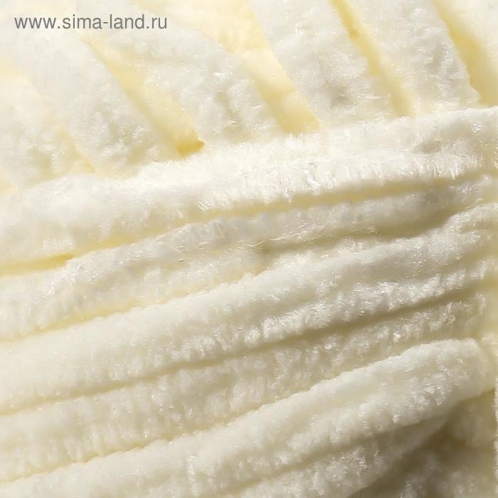 Пряжа Пряжа "Velluto" 100% микрополиэстер 68м/100гр (62 молочный)