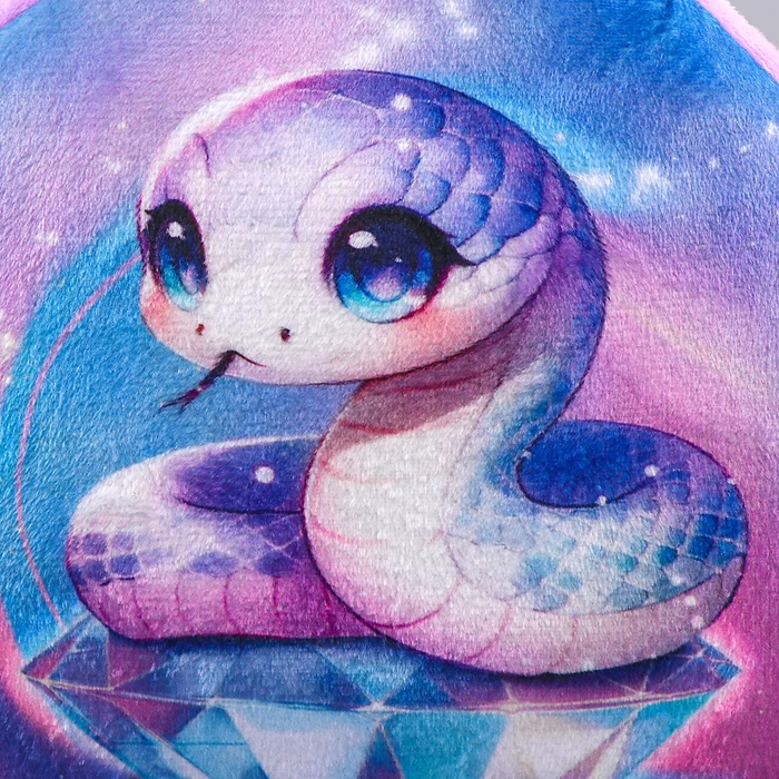 Новый год! Рюкзак детский новогодний &laquo;Волшебная змея&raquo;, плюшевый, цвет фиолетовый