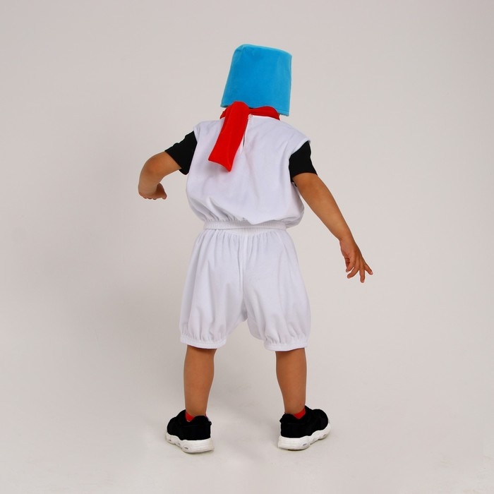 Карнавальный костюм &laquo;Снеговик&raquo; плюшевый: ведро, бермуды, жилет, шарф, ведро, р. 28, рост 98&ndash;104 см