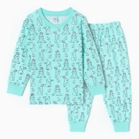 Пижама для девочек, цвет мятный, рост 104