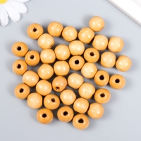 Бусины деревянные "Астра" круглые, 16 мм, 50 гр, натуральное дерево