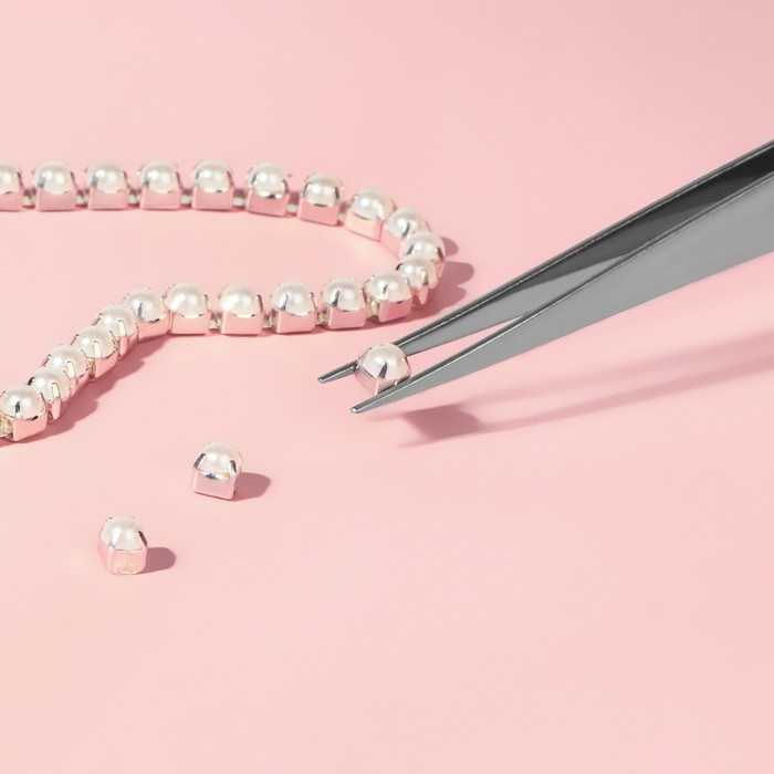 Набор пинцетов для рукоделия, прямой и изогнутый, 12, 5 / 13 см, 2 шт, цвет серебряный Набор пинцетов для рукоделия, прямой и изогнутый, 12, 5 / 13 см, 2 шт, цвет серебряный