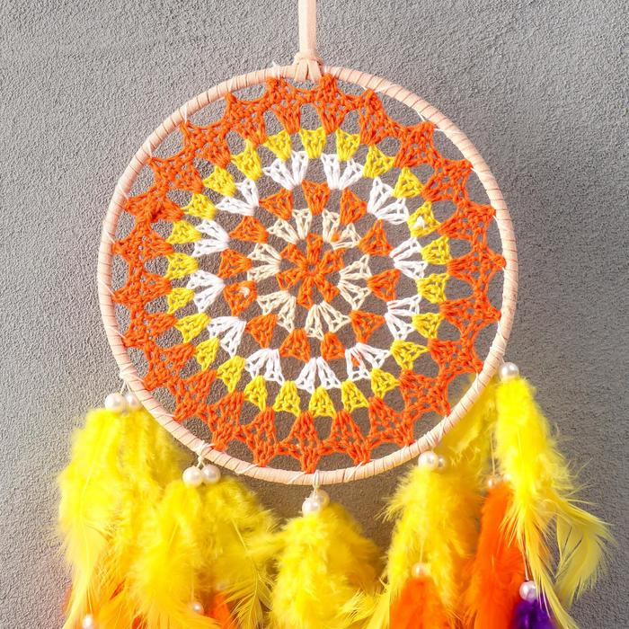 Ловец снов Ловец снов "Вязанный орнамент" яркий d=16 см 65х16 см