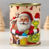 Подарок носки в банке с принтом "Все в елочку" (мужские)