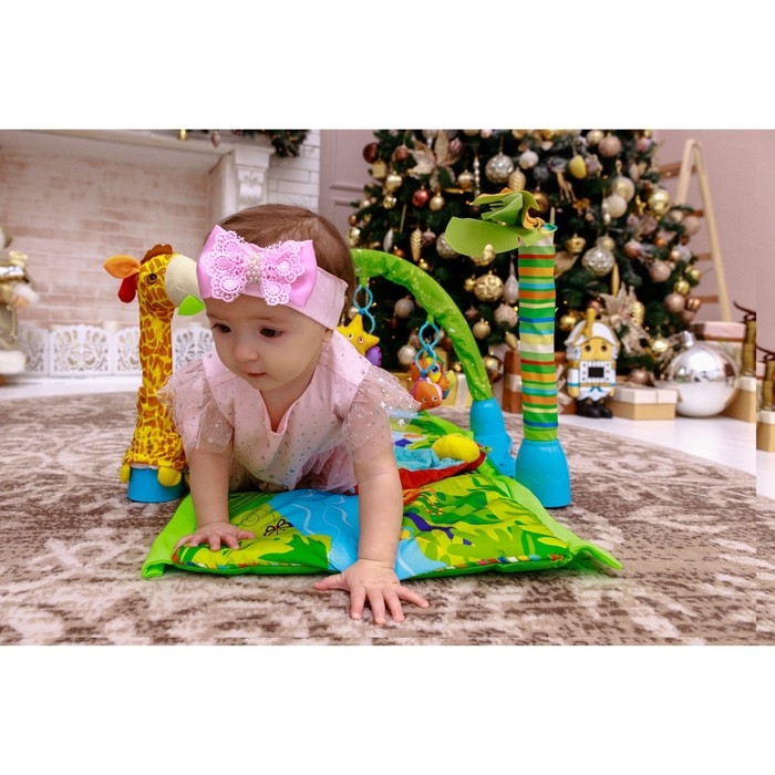 Развивающий коврик &laquo;Остров&raquo;, с дугой и игрушками, 77х77х0,5
