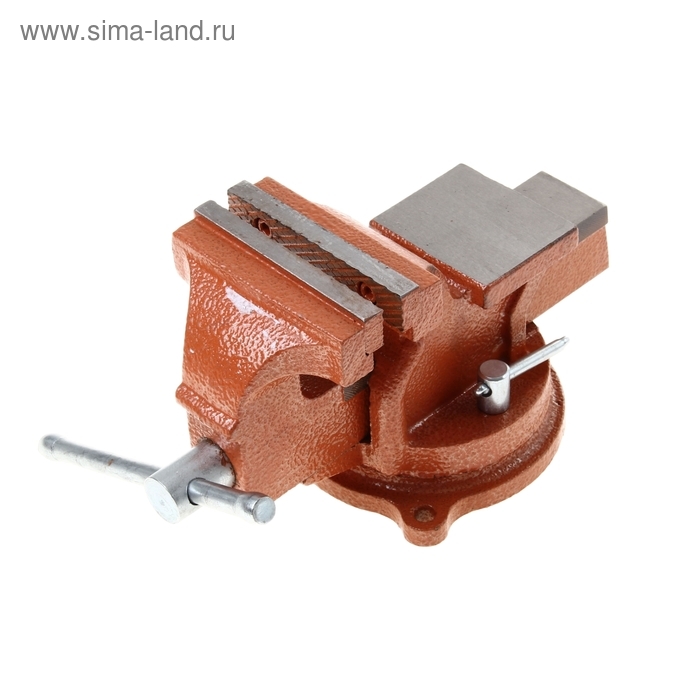 Тиски слесарные Sparta, 100 мм, поворотные, с наковальней Тиски слесарные Sparta, 100 мм, поворотные, с наковальней