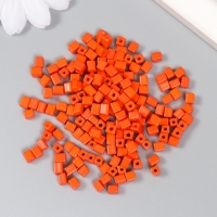 Бисер кубический стекло 4х4 мм "Яркость. Апельсин" набор 20 гр Бисер кубический стекло 4х4 мм "Яркость. Апельсин" набор 20 гр