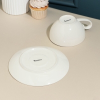 Чайная пара &laquo;Barista&raquo;, 400 мл, белая, фарфор