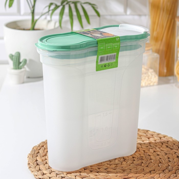 Набор банок &laquo;Стайл&raquo;, 3 шт: 1,3 л; 2,2 л; 4 л, прозрачный, крышки микс