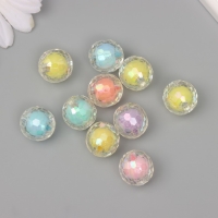 Бусины акрил "Шарик - грани перламутра" набор 10 шт разноцветные 1,6х1,6х1,6 см Бусины акрил "Шарик - грани перламутра" набор 10 шт разноцветные 1,6х1,6х1,6 см
